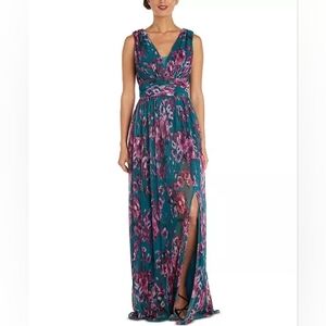 Plus Size Nightway Floral Formal Gown 14W